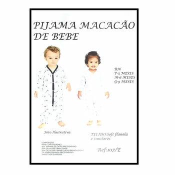 molde pisama macacao de bebe